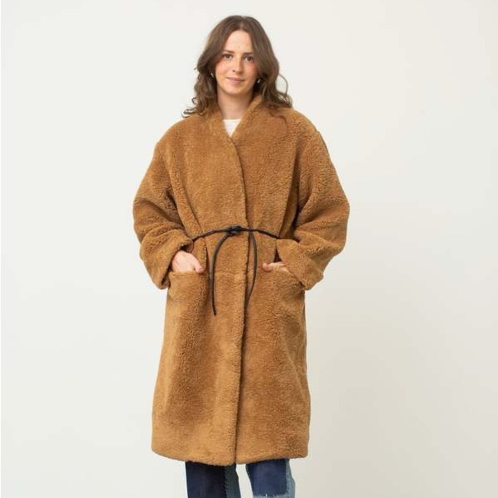 Atelier Delphine Malaga Fur Sherpa Long Coat – Size Small
